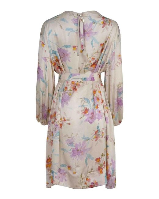 Herno White Dress Made Of Satin