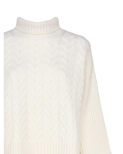 Max Mara White Loose Cashmere Sweater