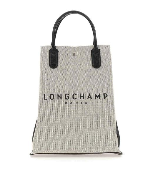 Longchamp Gray Essential Medium Shopping Bag