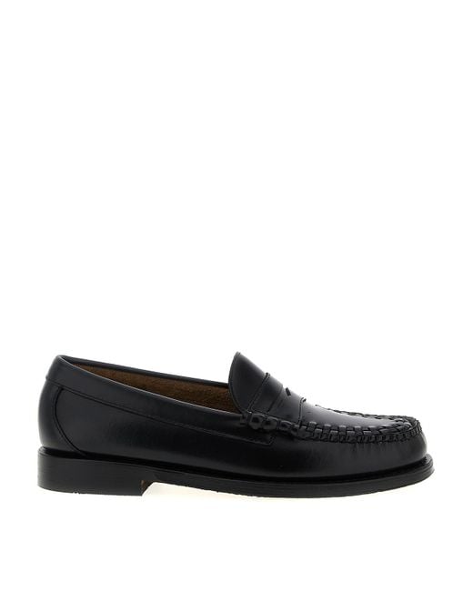 G.H.BASS Black Weejuns Larson Weave Loafers for men
