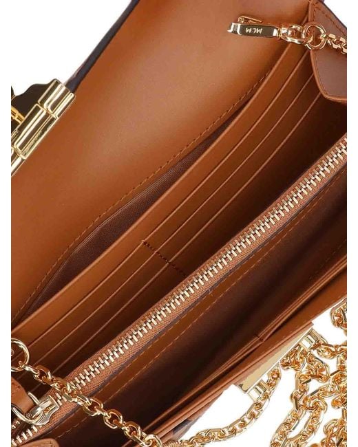 MCM Brown Chain Wallet