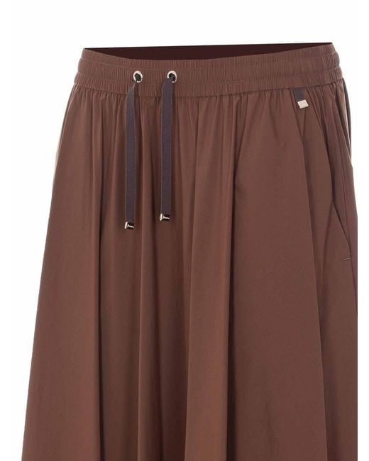 Herno Brown Long Skirt