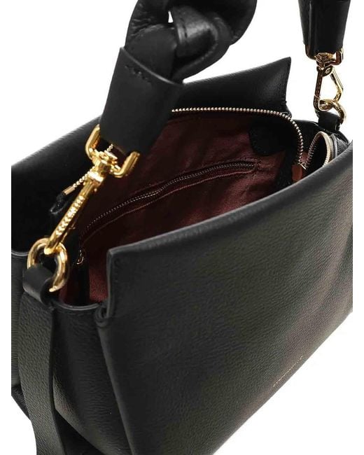 Coccinelle Black Handbag Double Grainy Leather