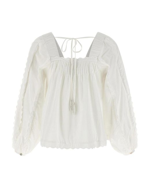 Farm Rio White Cotton Blouse