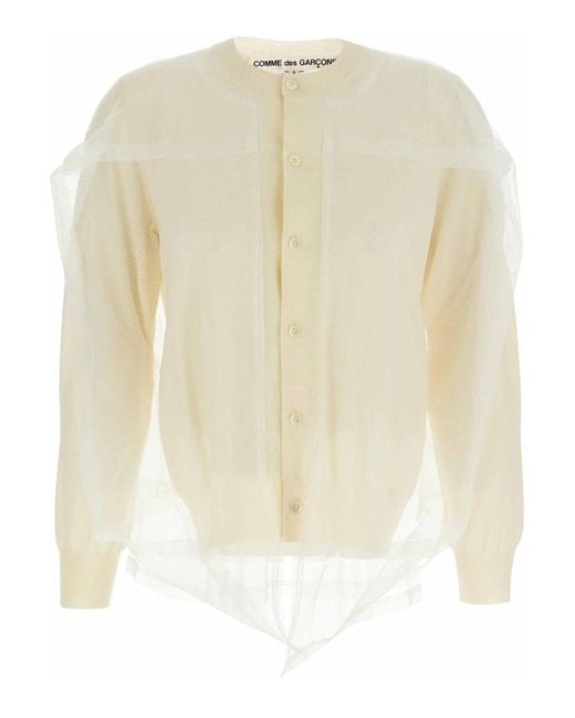 Comme des Garçons Natural Tulle Cardigan
