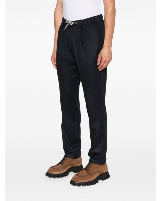Herno Blue Pleat Trousers for men