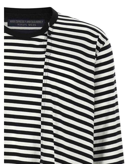 Yohji Yamamoto Black Paneled Sweater for men