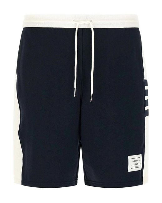 Thom Browne Blue 4 Bar Bermuda Shorts for men