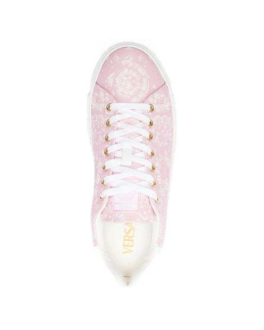 Versace Pink Baroque Greca Sneaker