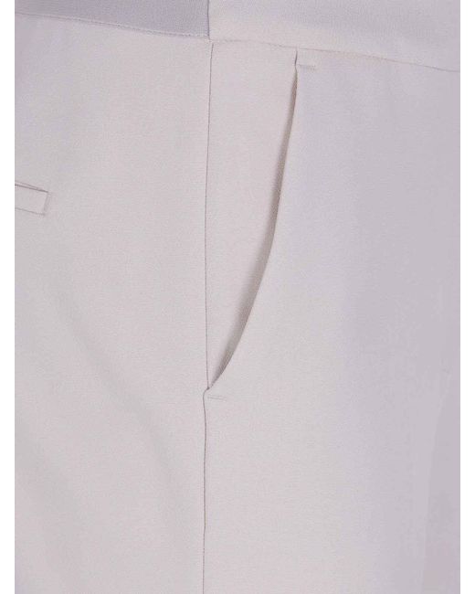 Peserico Gray Flared Crop Trousers