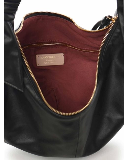 Coccinelle Black Furoshiki Leather Bag