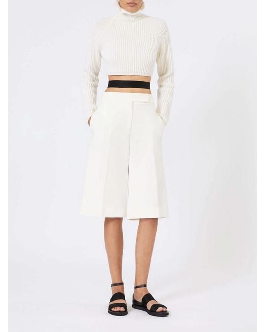 Max Mara White Bermuda Arcella
