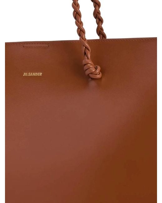 Jil Sander Brown Tangle Shopping Bag