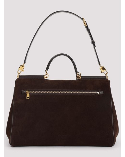 Dolce & Gabbana White Sicily Soft Suede Bag