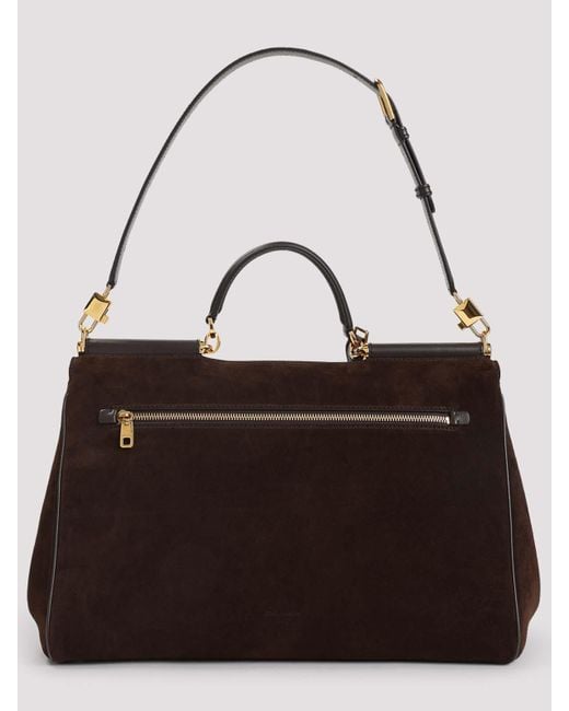 Dolce & Gabbana White Sicily Soft Suede Bag