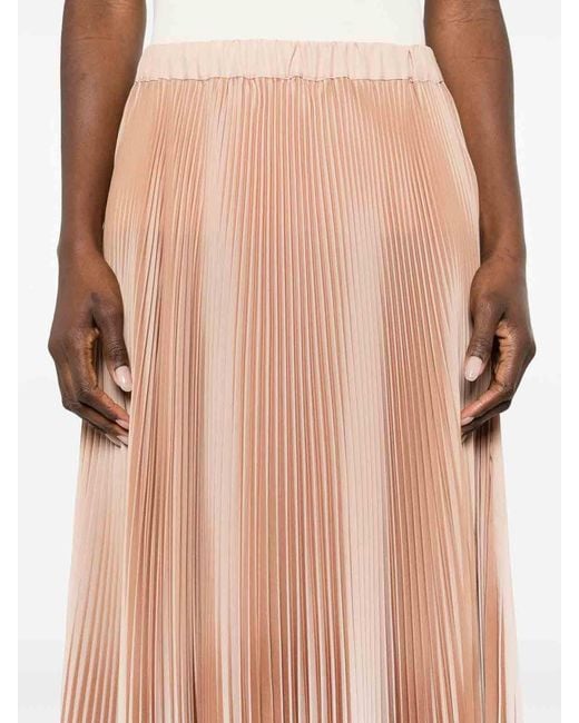 Fabiana Filippi Pink Pleated Maxi Skirt