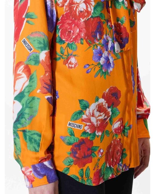 Moschino Orange Roses Shirt