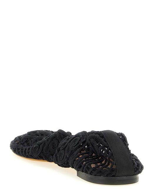 Odissi Black Iris Ballet Flats