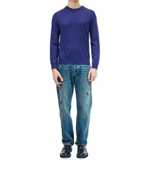 Paul Smith Blue Extrafine Merino Sweater for men