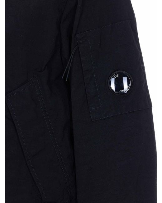 C P Company Blue Jacket With Zip Closure for men