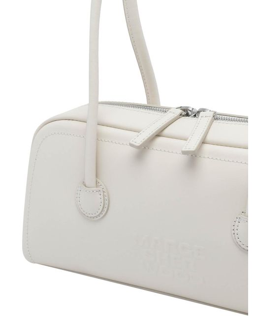 MARGE SHERWOOD White Soft Boston Ew Shoulder Bag