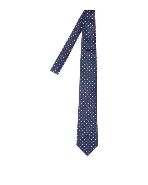 Tom Ford Blue Polka Dot Silk Tie for men