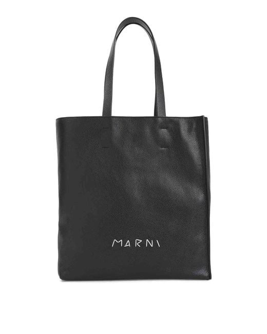Marni Black Museo Soft New Large Shoulder Bag