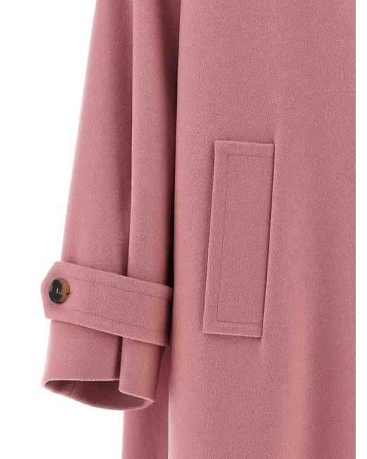 Alberto Biani Pink Wool Coat