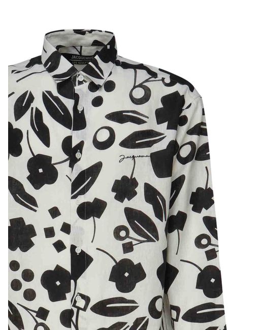 Jacquemus Black Shirt With Print for men