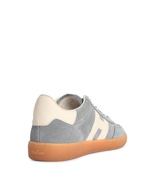 Hogan White Cool Suede Sneakers