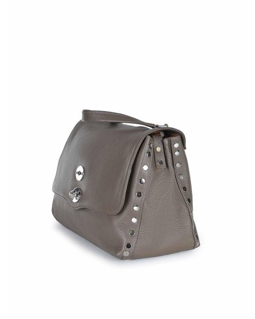 Zanellato Gray Bag Made Of Hammered Leather