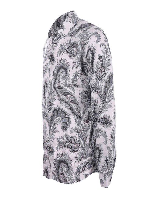 Camicia di Etro in Gray da Uomo