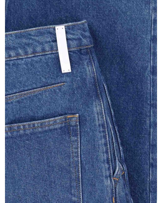 Jil Sander Blue Denim Midi Skirt