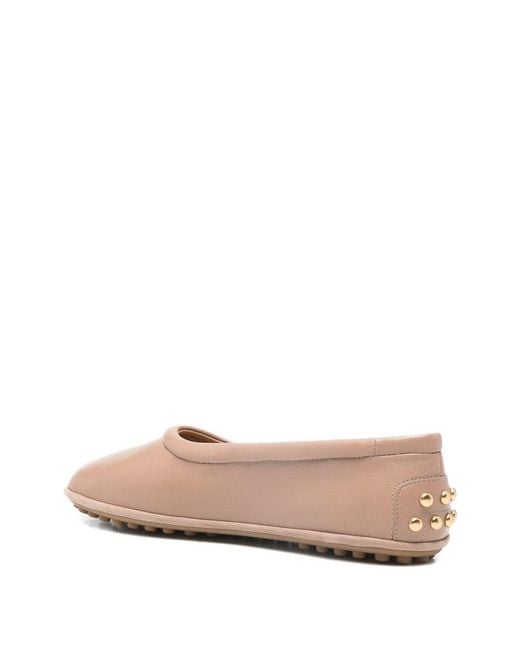 Tod's Pink Leather Ballets