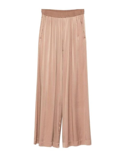 Forte_forte Natural Silk Satin Elasticated Loose Pants