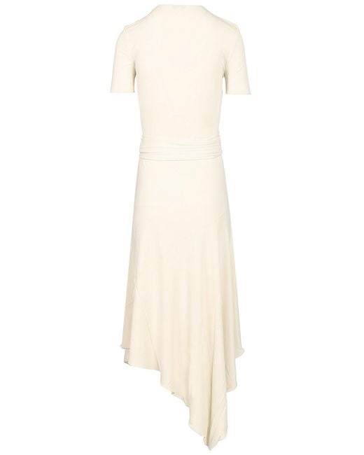 Alaïa White Jersey Dress With Belt