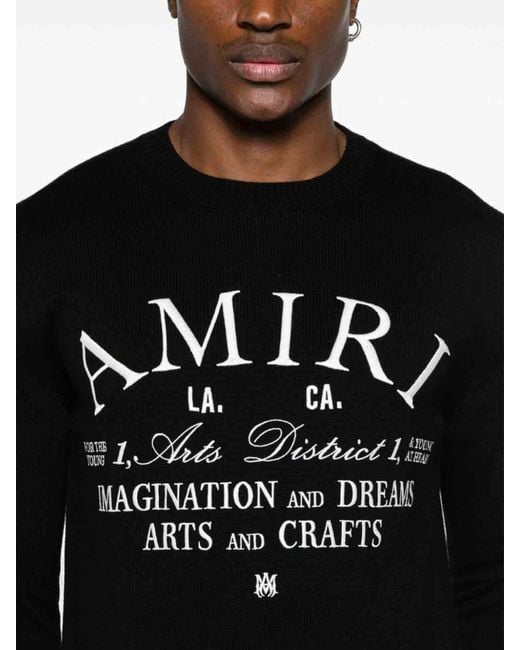 Amiri Black Arts District Cotton Jumper for men