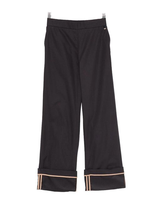 Herno Black Elasticated Waistband Trousers