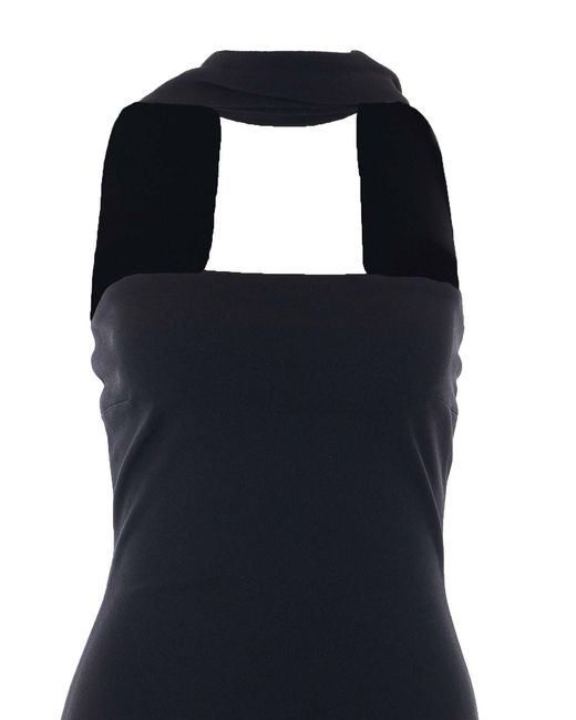 Solace London Black Martine Midaxi Dress