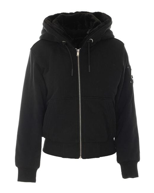 Moose Knuckles Black Classic Bunny Zip Hoodie