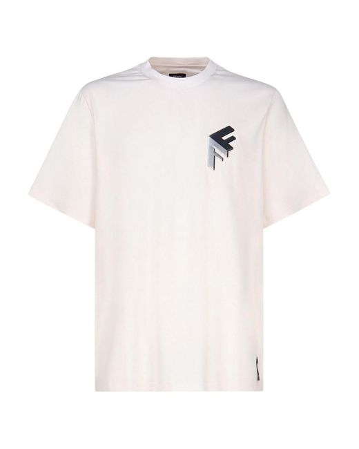 Fendi White Jersey T-shirt for men