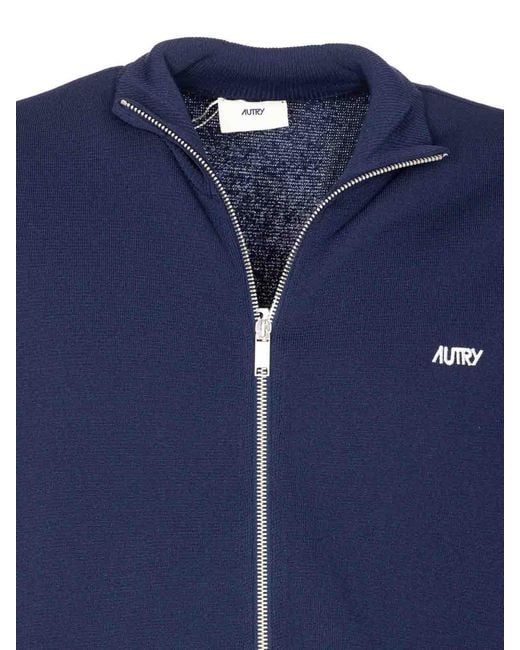 Autry Blue Jacket Zip Closure for men