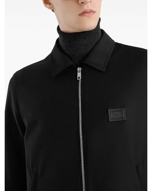 Dolce & Gabbana Black Dolce &Amp Gabbana Wool Canvas Jacket for men