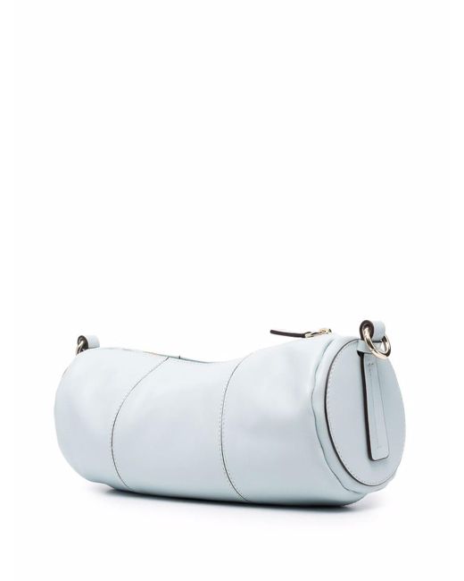 MANU Atelier White Cylinder Leather Shoulder Bag