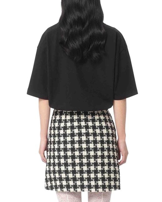 Valentino Garavani Black Chez Print Cotton Jersey T-Shirt
