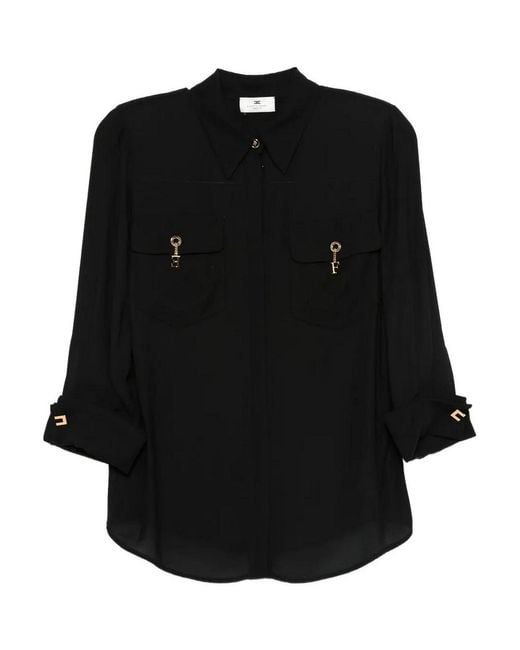 Elisabetta Franchi Black Viscose Shirt