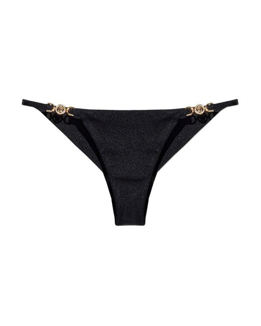 Versace Black La Medusa Bikini Bottom