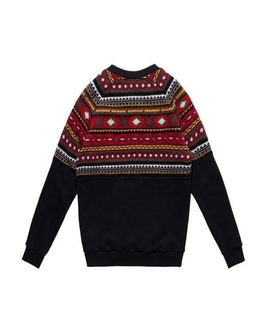Marcelo Burlon Red Folk Cross Stripe Knit Sweatshirt for men