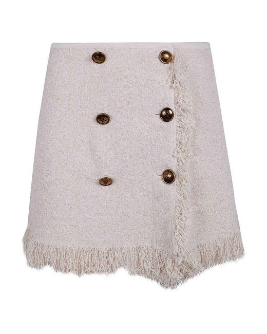 Elisabetta Franchi Gray Mini Knit Skirt