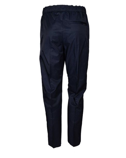 Lanvin Blue Cotton Trousers With Life Elastic for men